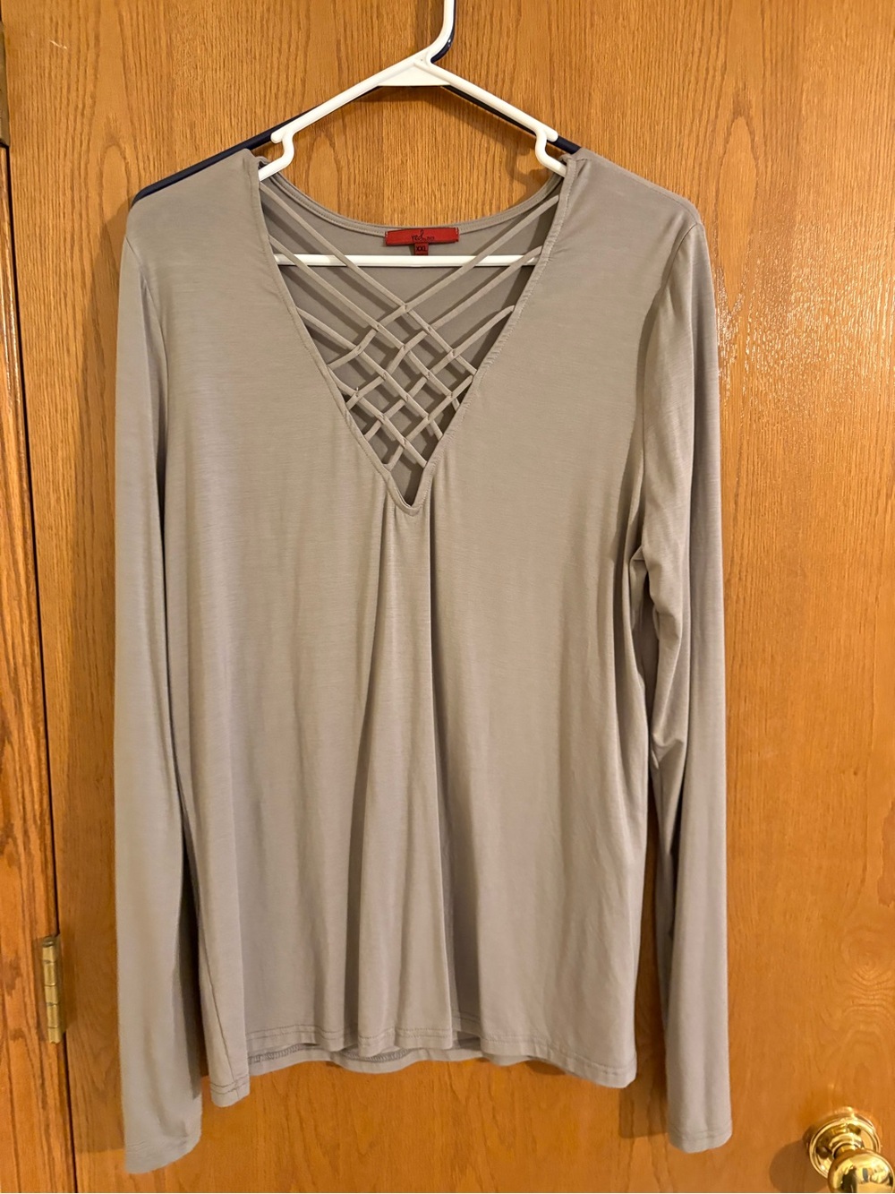 Crisscross V-Neck Top
